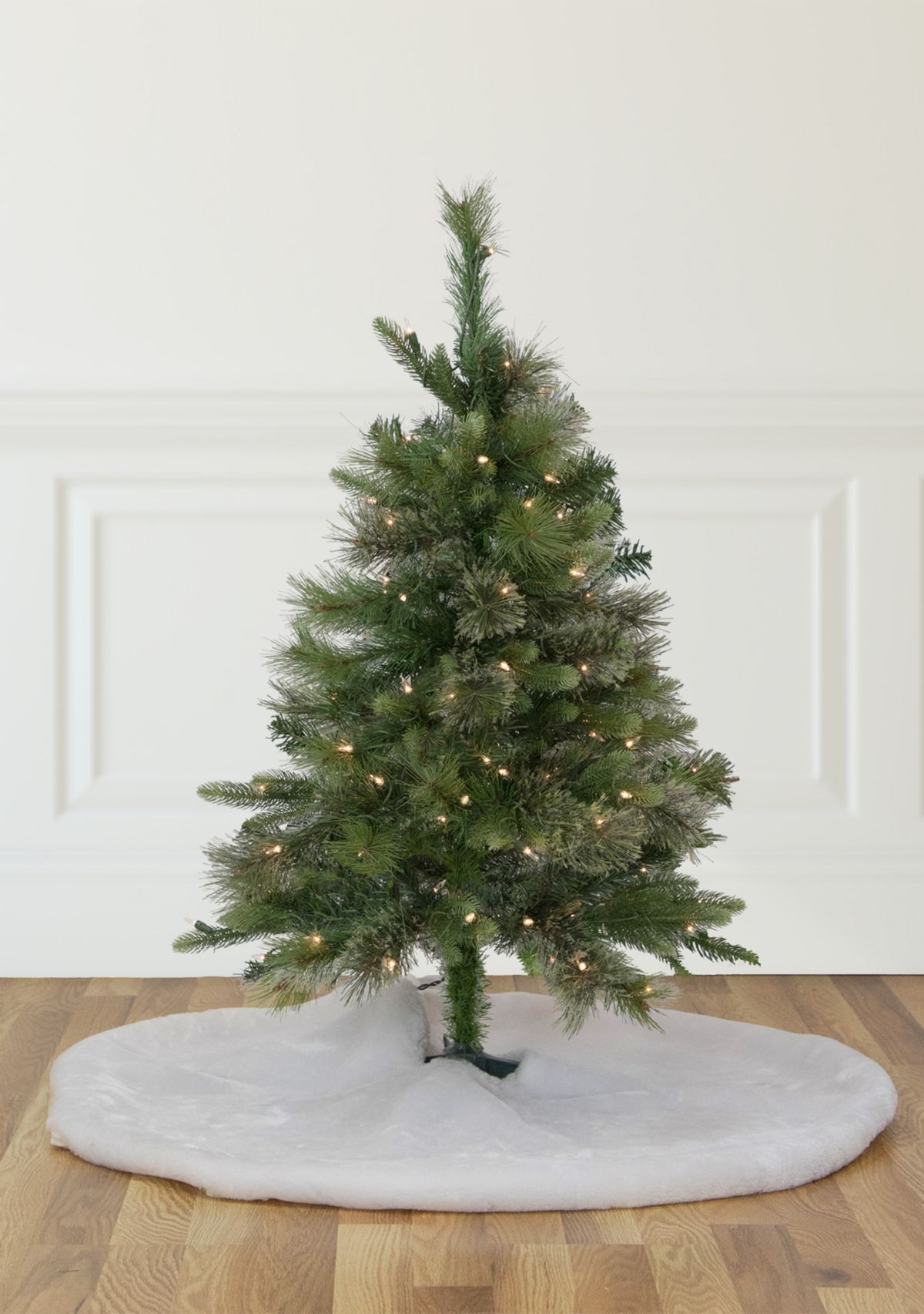 3 Pre-Lit Kingston Cashmere Pine Full Artificial Christmas Tree  Clear Lights