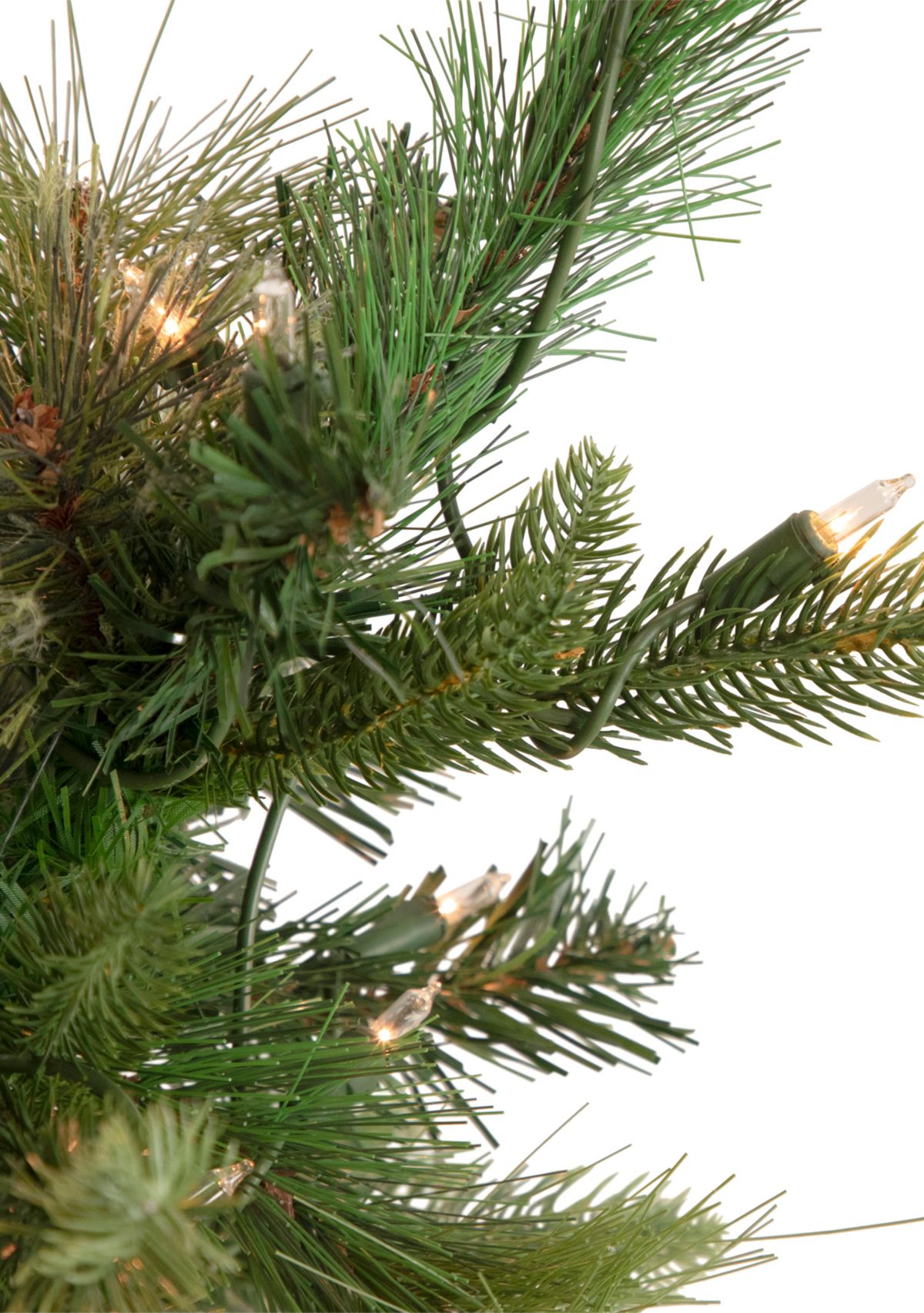 3 Pre-Lit Kingston Cashmere Pine Full Artificial Christmas Tree  Clear Lights