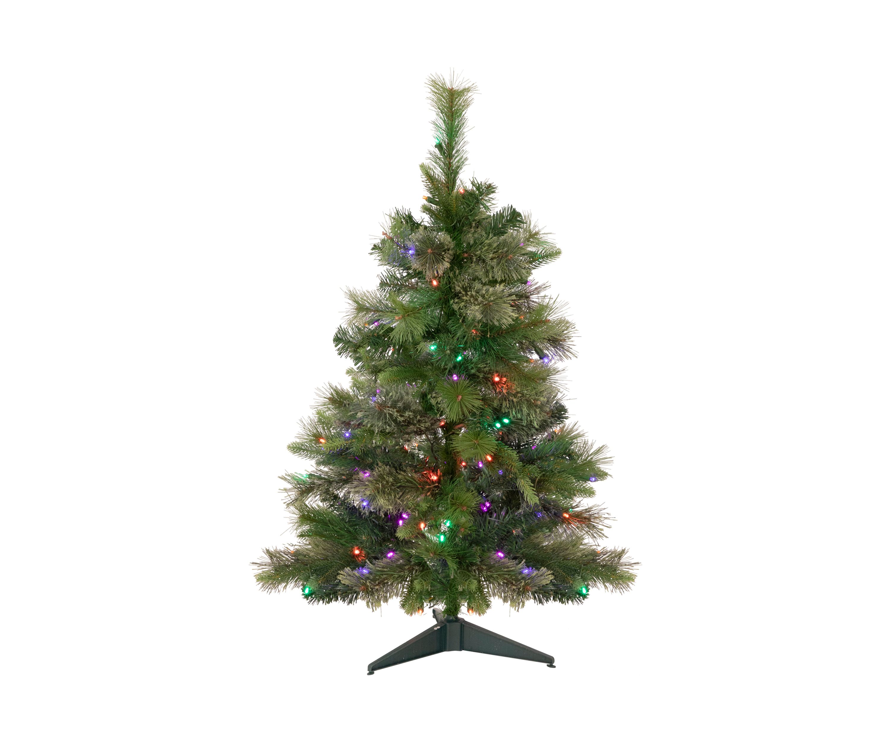 3 Pre-Lit Kingston Cashmere Pine Full Artificial Christmas Tree  Multi LED Lights