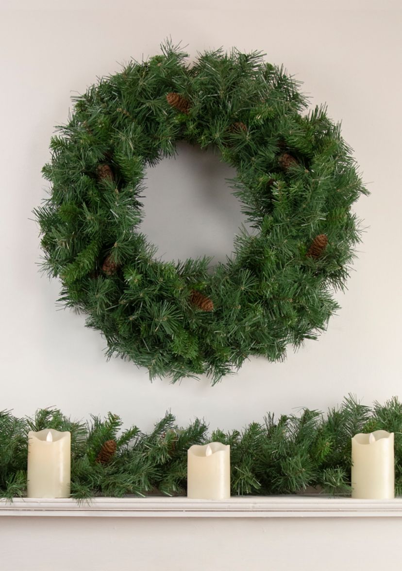 9 x 14" Black River Pine with Pine Cones Artificial Christmas Garland Unlit