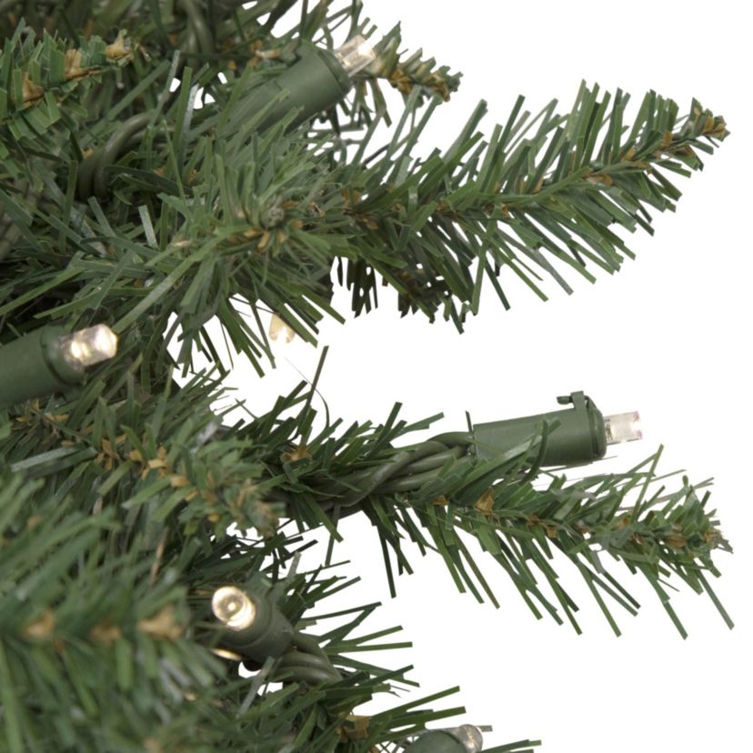 Pre-Lit Winona Fir Artificial Christmas Wreath 24-Inch Warm White LED Lights