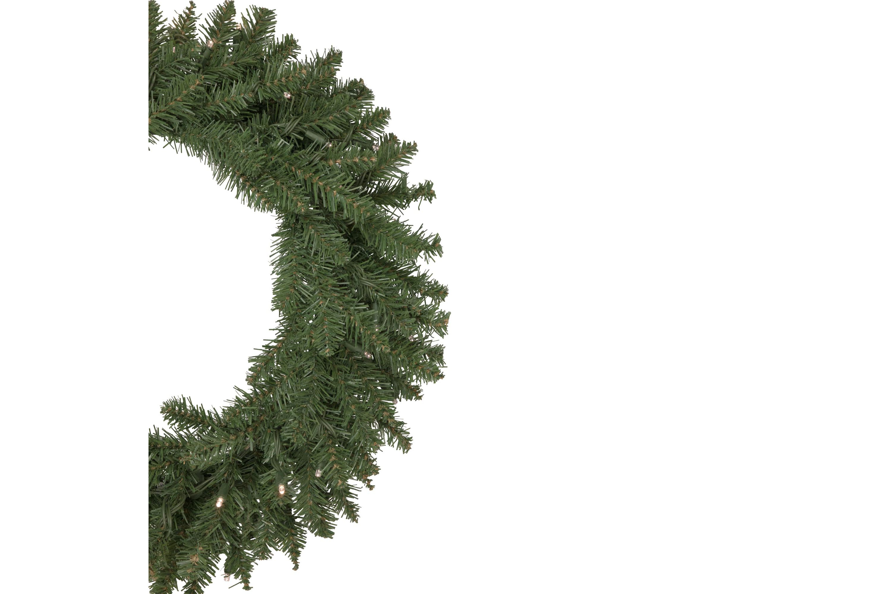 Pre-Lit Winona Fir Artificial Christmas Wreath 24-Inch Warm White LED Lights