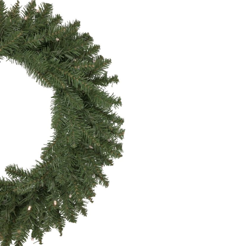 Pre-Lit Winona Fir Artificial Christmas Wreath 24-Inch Warm White LED Lights
