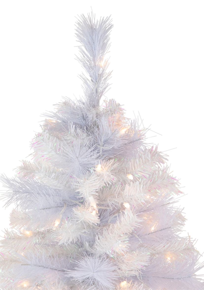 6.5 Pre-Lit Seneca White Spruce Artificial Christmas Tree  Dual Function LED Lights