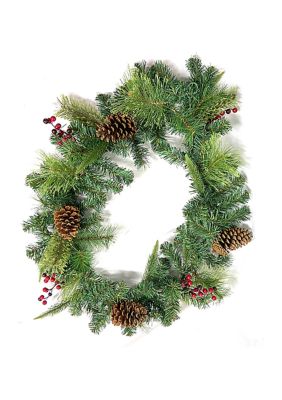 Northlight 6' x 9Inch Pre-Lit Decorated Pine Cone and Berries Artificial Christmas Garland, Green -  0191296933742