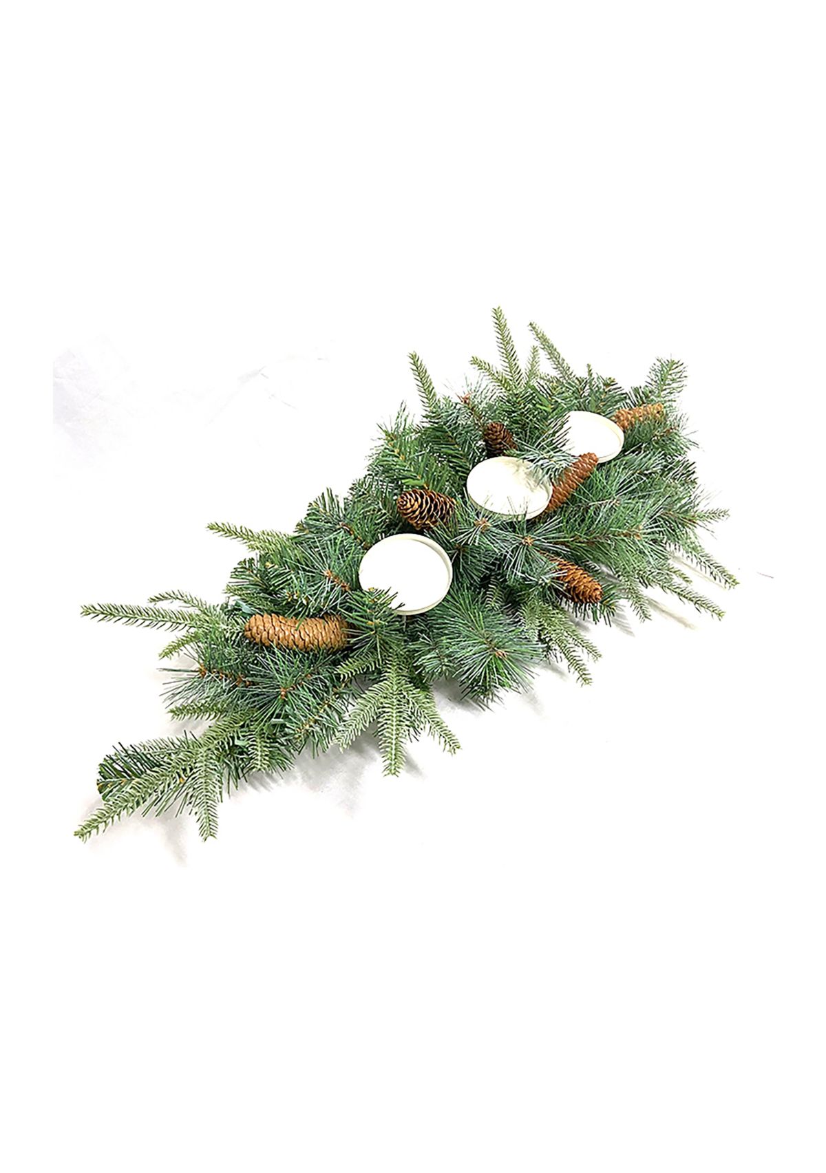 36Inch Pre-lit Pine Cone and Artificial Mixed Pine Christmas Mailbox Swag