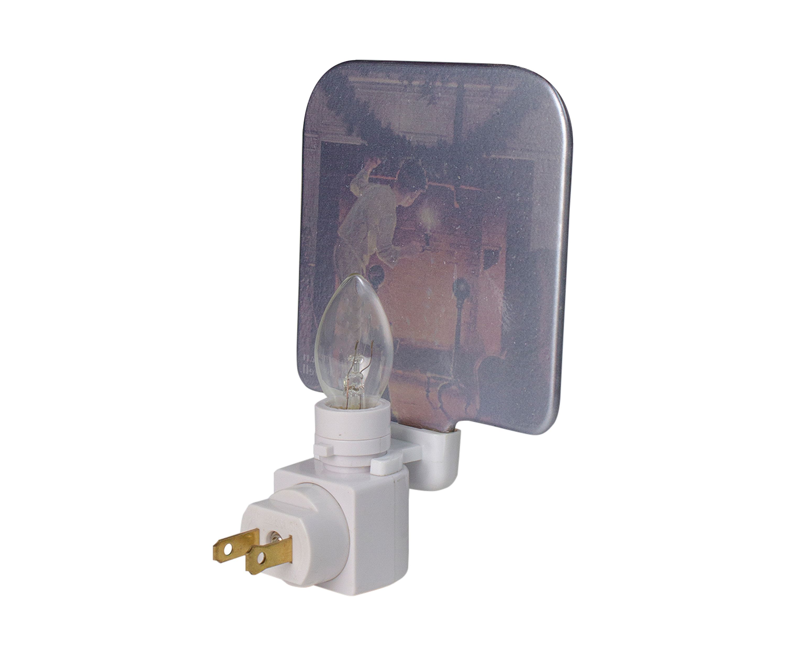 6Inch Norman Rockwell Is He Coming Glass Christmas Night Light