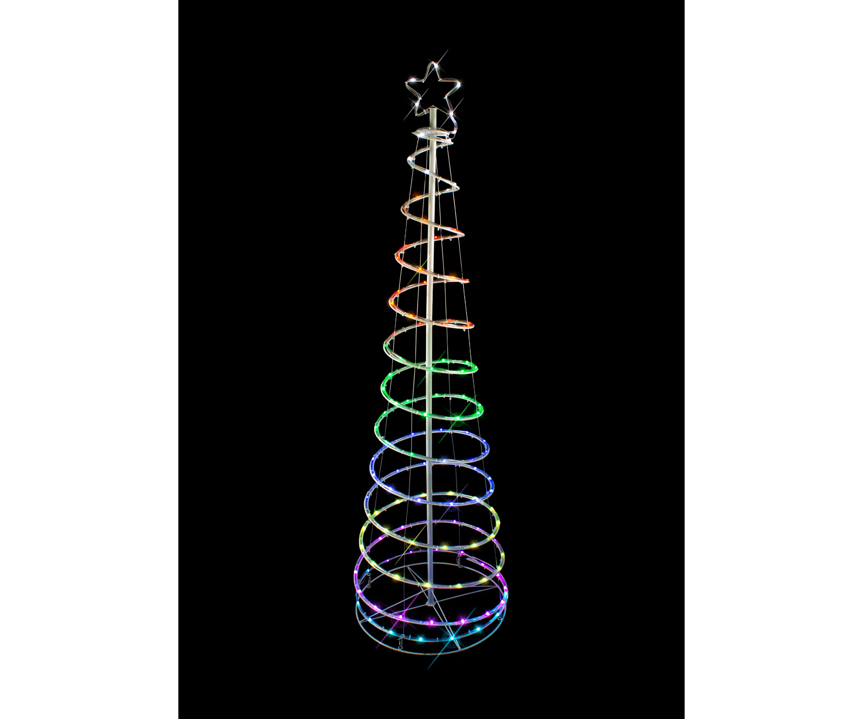 6 LED Color Changing Multiple Function Outdoor Spiral Christmas Tree