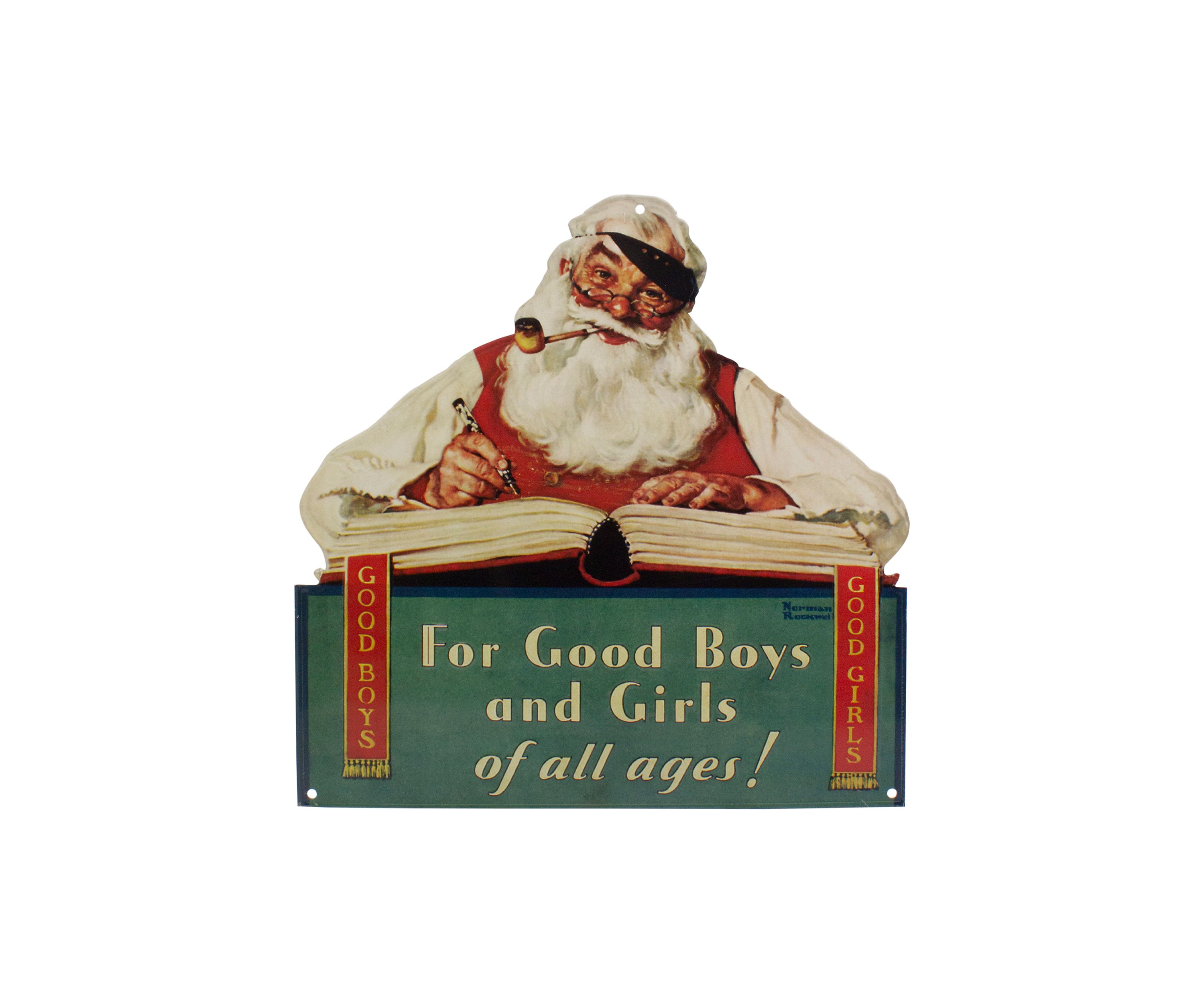 12.5Inch Norman Rockwell No Christmas Problem Now Tin Wall Art