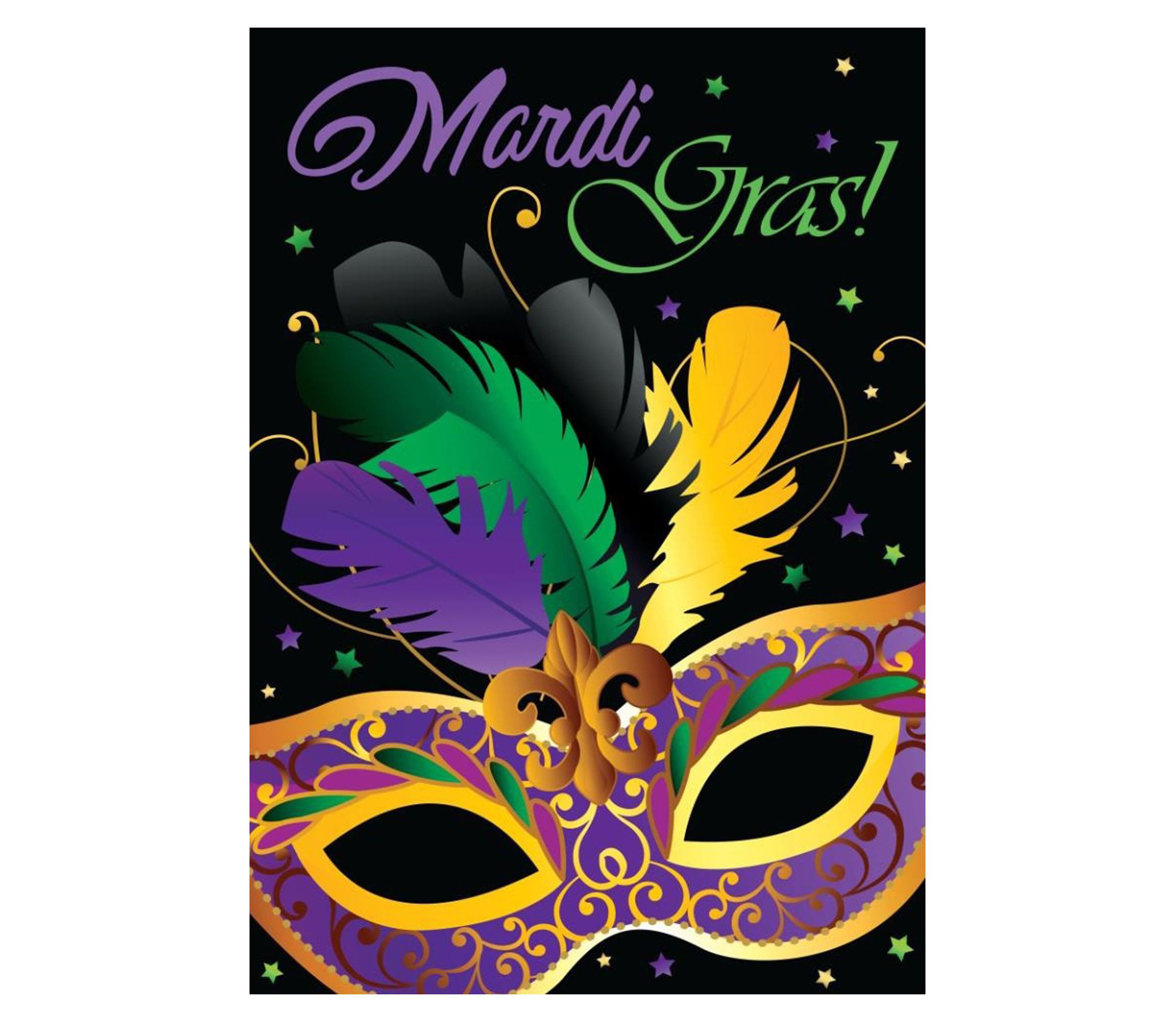 Mardi Gras Mask Outdoor Garden Flag 18" x 12.5"