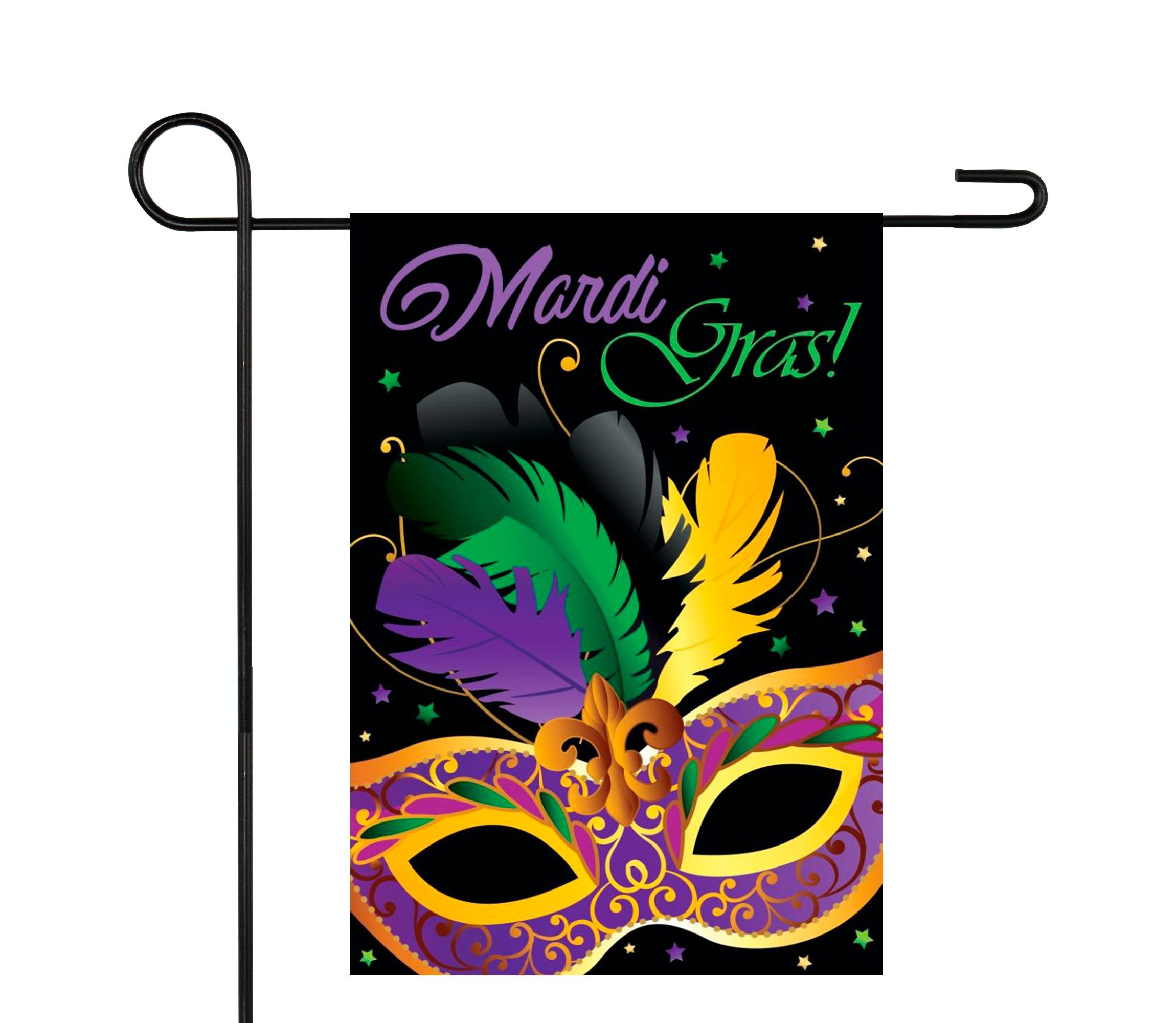 Mardi Gras Mask Outdoor Garden Flag 18" x 12.5"