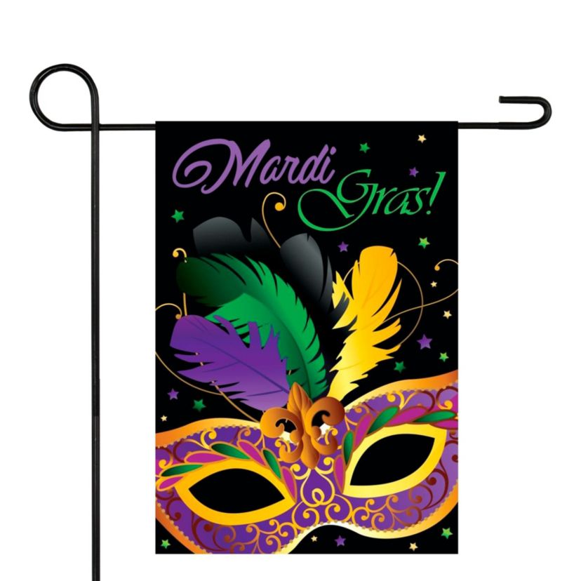 Mardi Gras Mask Outdoor Garden Flag 18" x 12.5"
