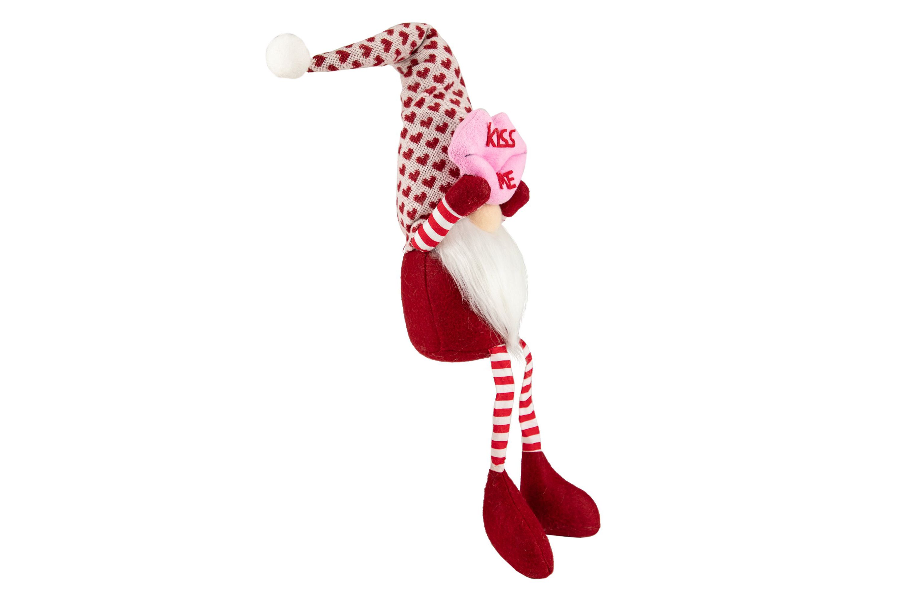 23" Sitting Kiss Me Lips Valentines Day Gnome