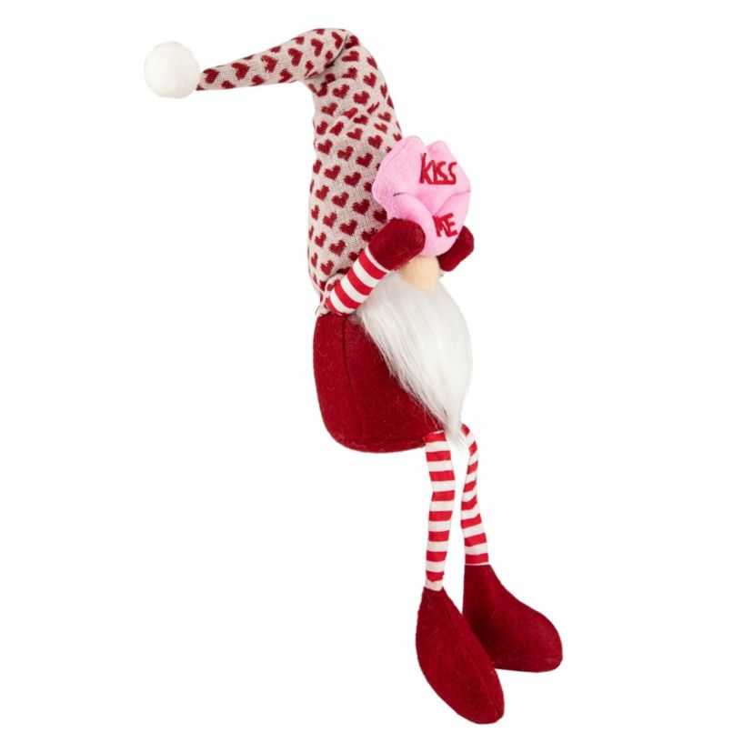 23" Sitting Kiss Me Lips Valentines Day Gnome