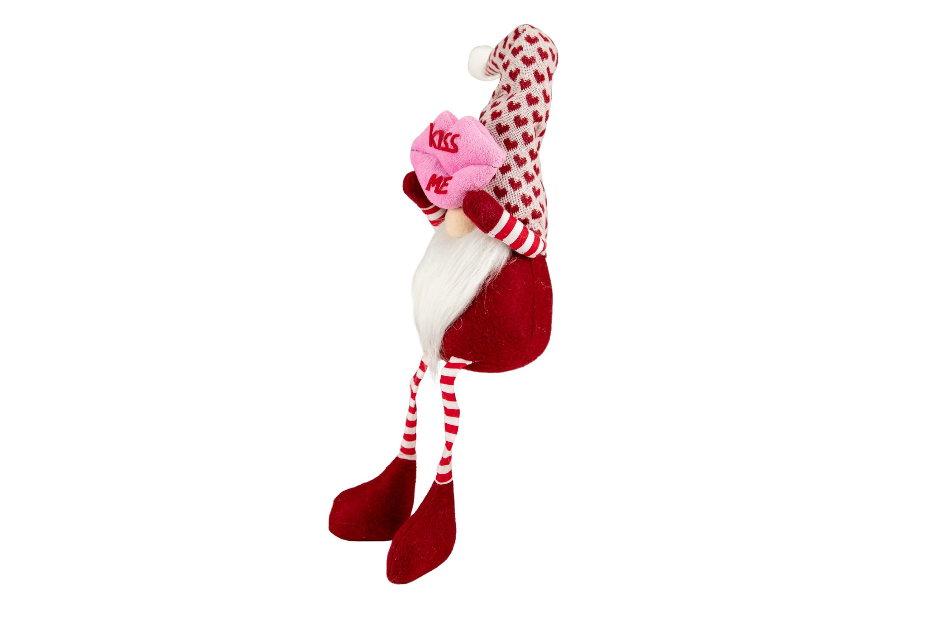 23" Sitting Kiss Me Lips Valentines Day Gnome