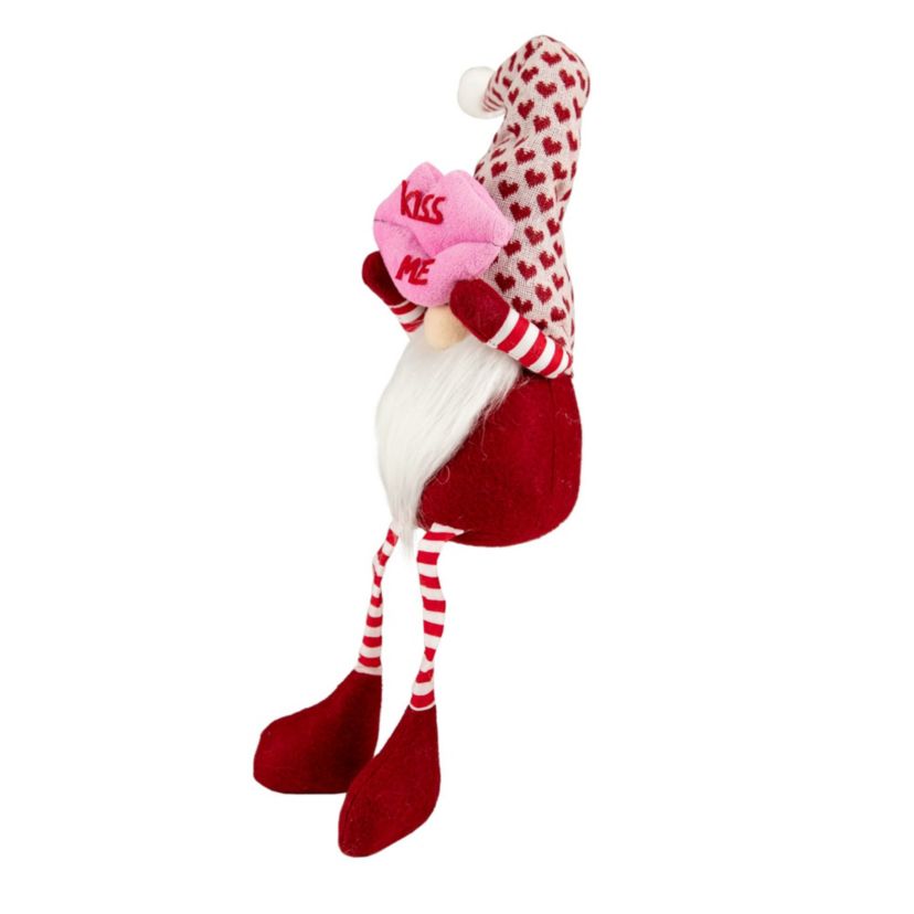 23" Sitting Kiss Me Lips Valentines Day Gnome