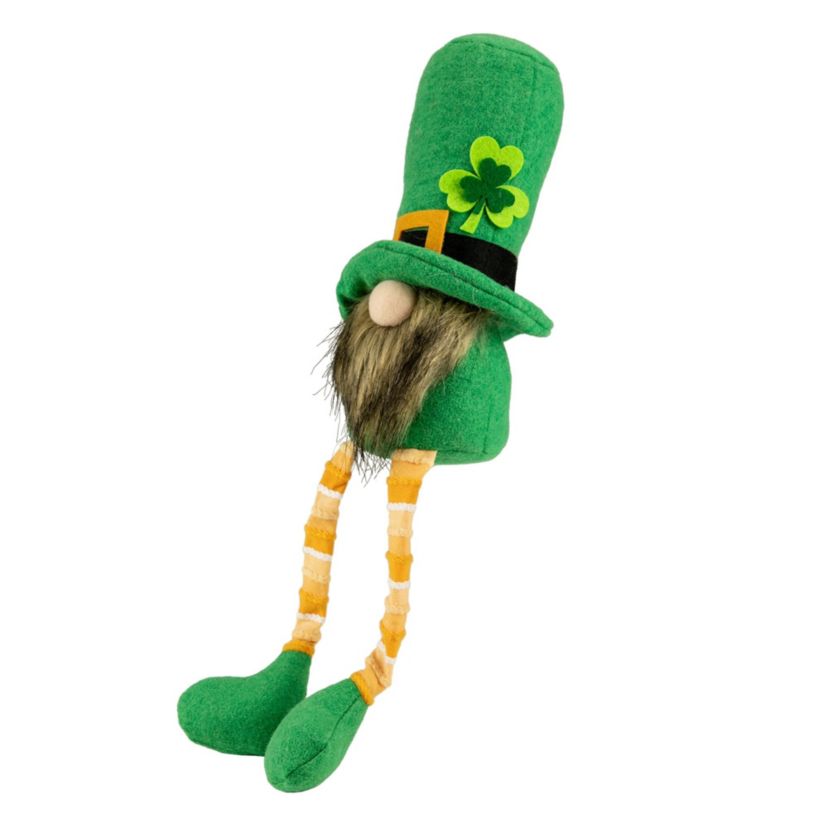 17" St. Patricks Day Leprechaun Gnome with Dangly Legs