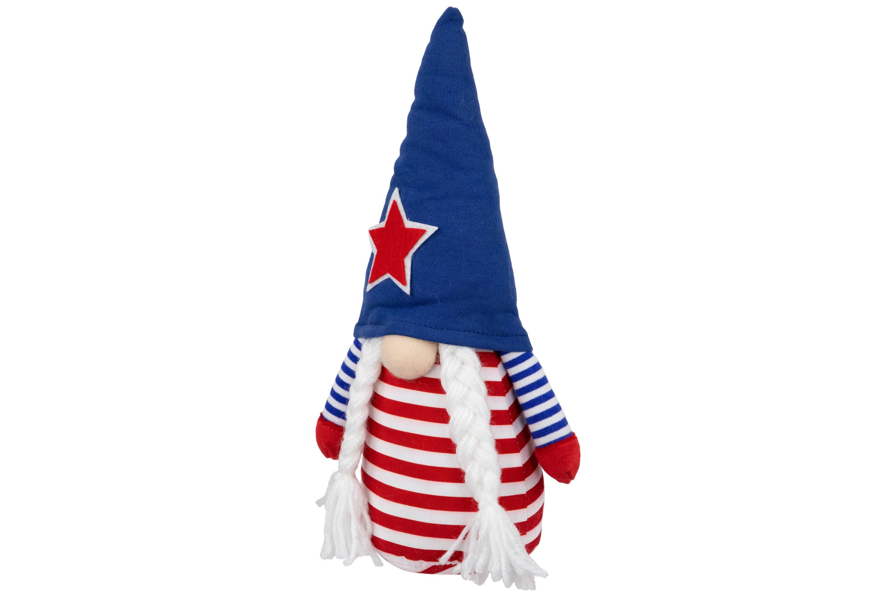 Americana Girl Gnome with Braids - 10.5" - Red and Blue