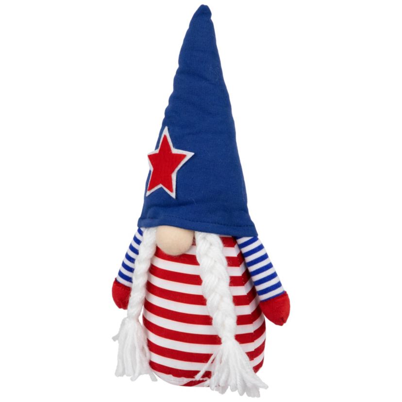 Americana Girl Gnome with Braids - 10.5" - Red and Blue