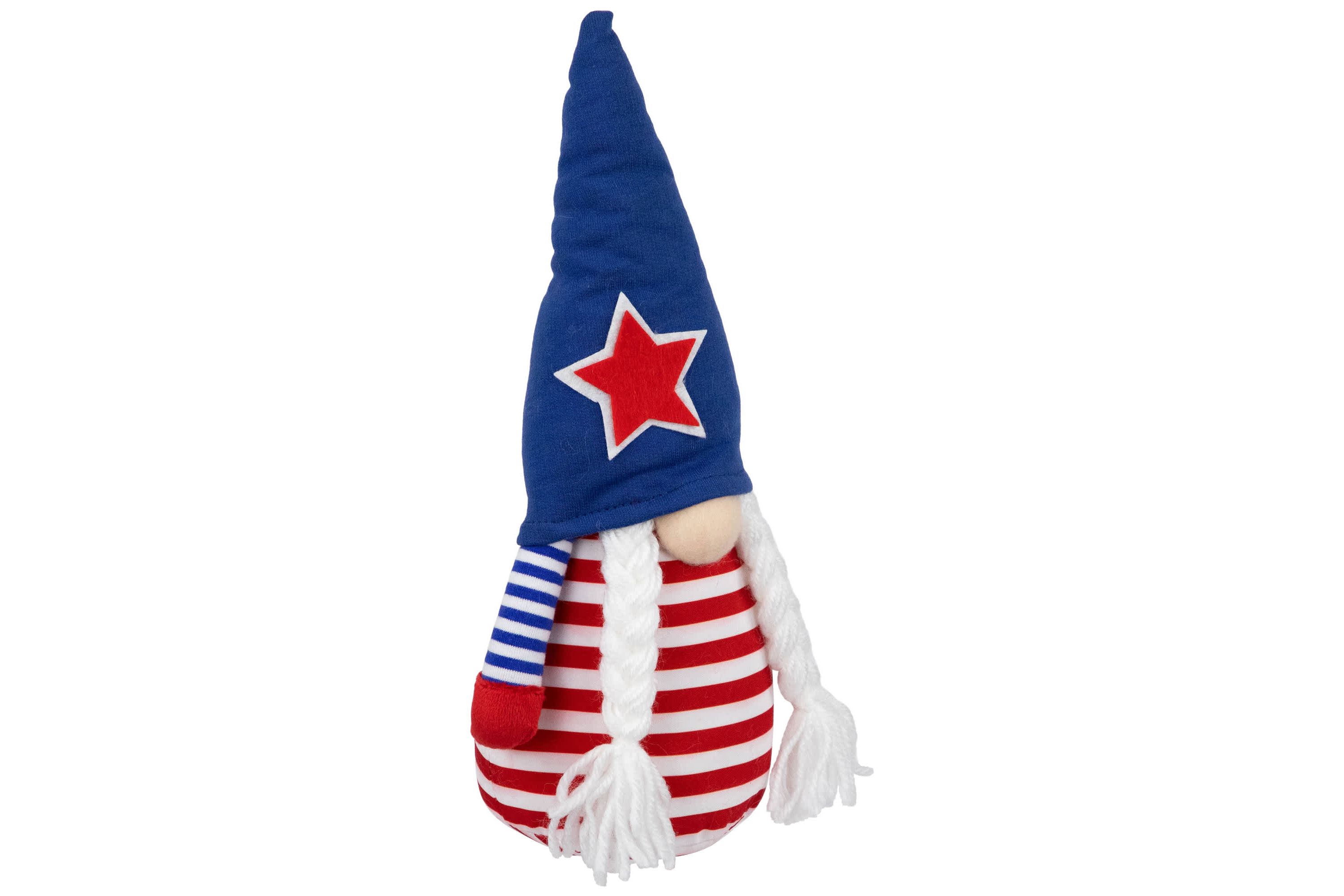 Americana Girl Gnome with Braids - 10.5" - Red and Blue
