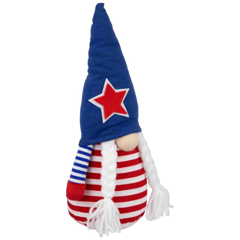 Americana Girl Gnome with Braids - 10.5" - Red and Blue