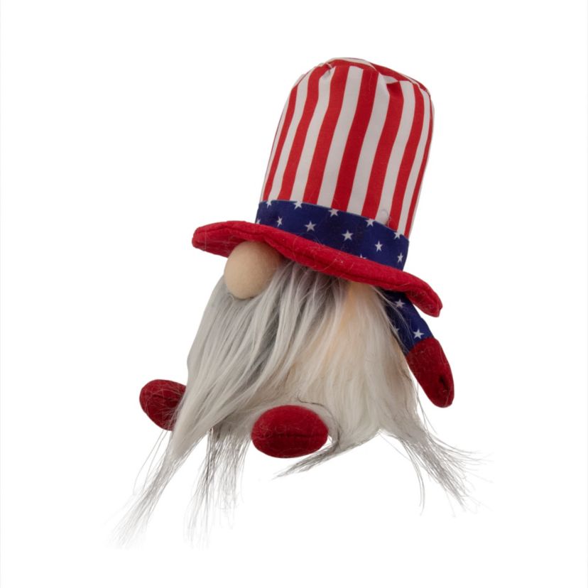 Lighted Americana Boy Patriotic Gnome - 6.75"