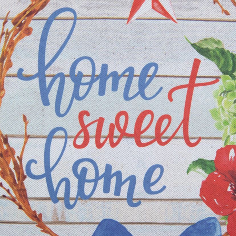 Home Sweet Home Wreath Patriotic Outdoor Garden Flag 18" x 12.5"
