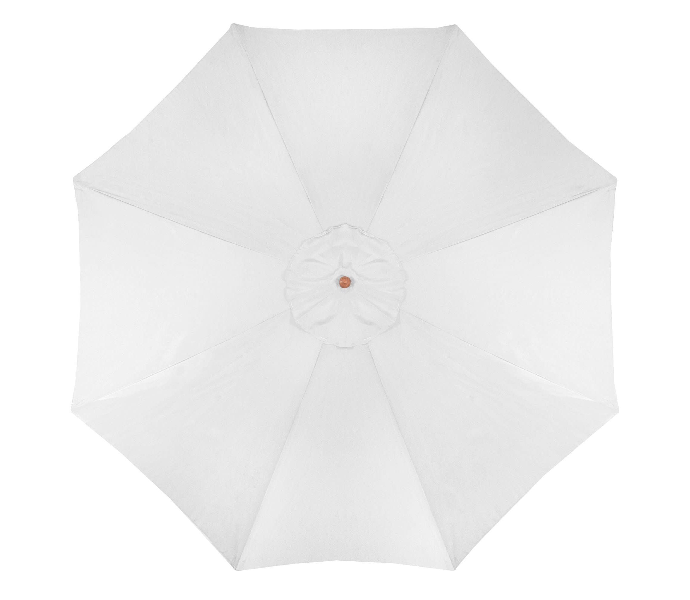 8.5ft Outdoor Patio Market Umbrella with Wooden Pole  White