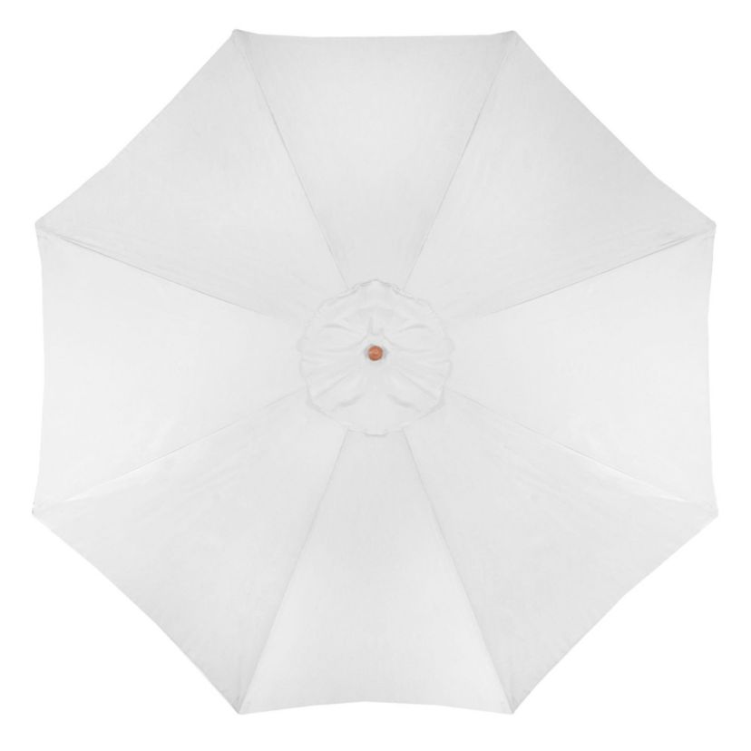8.5ft Outdoor Patio Market Umbrella with Wooden Pole  White