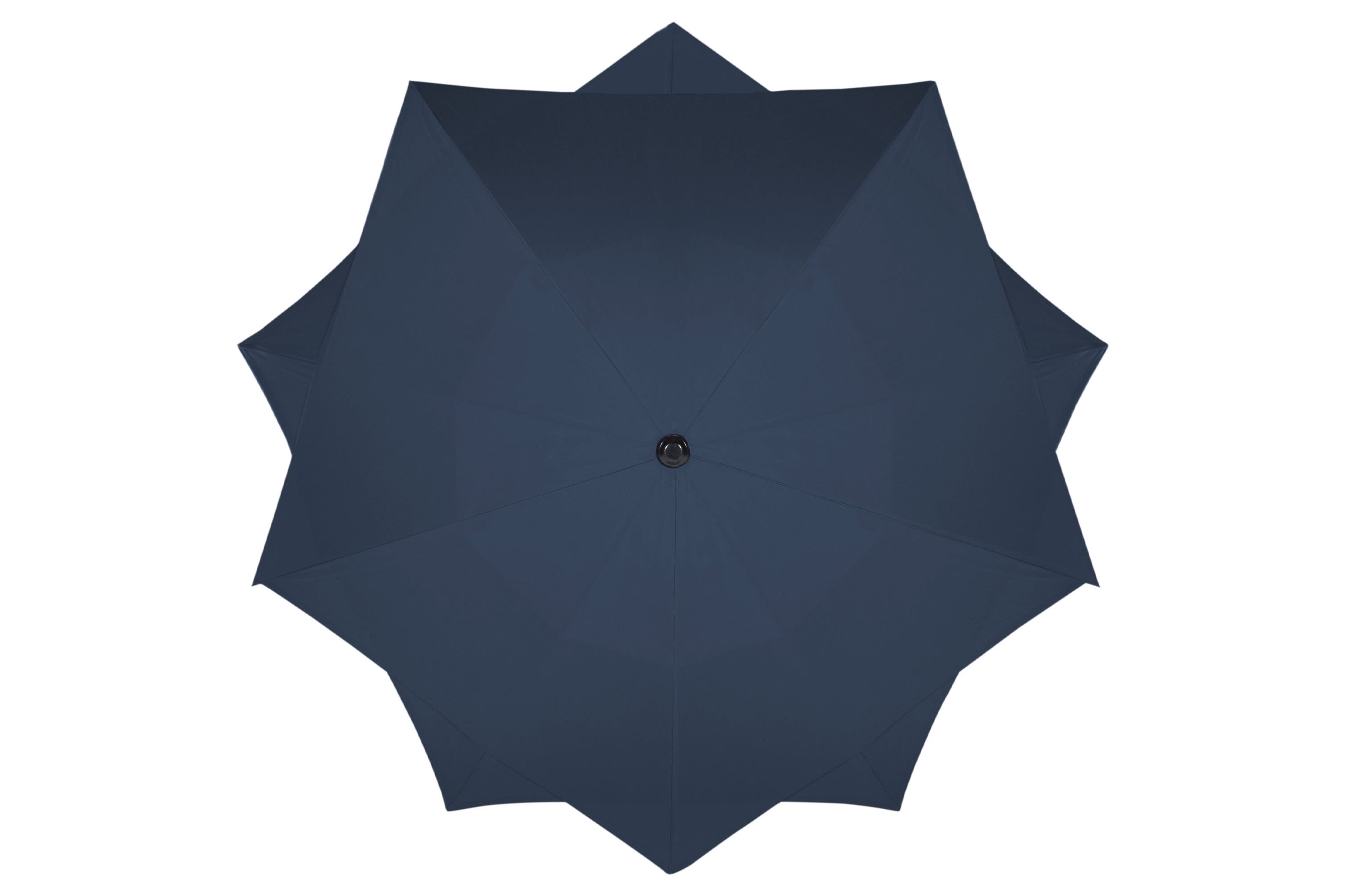 8.5ft Outdoor Patio Lotus Umbrella with Hand Crank  Navy Blue