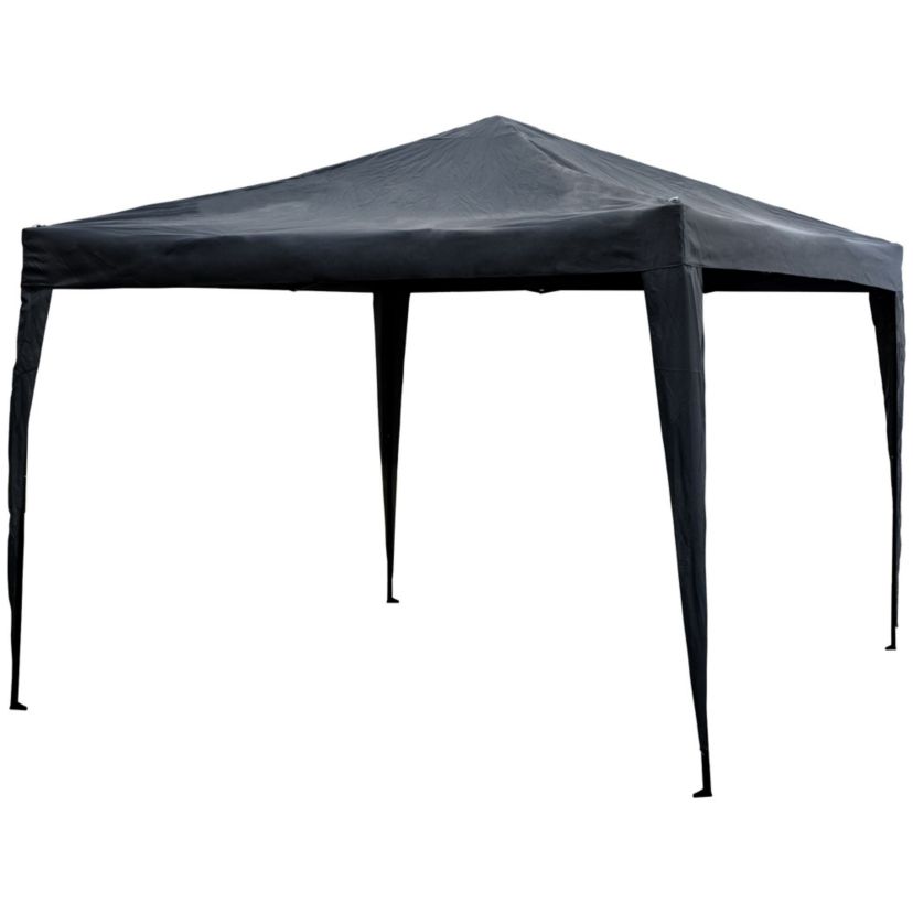 10 x 10 Charcoal Gray Pop-Up Outdoor Canopy Gazebo