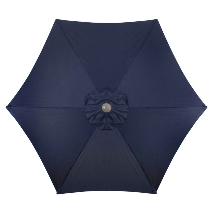 7.5ft Outdoor Patio Market Umbrella with Hand Crank  Midnight Blue