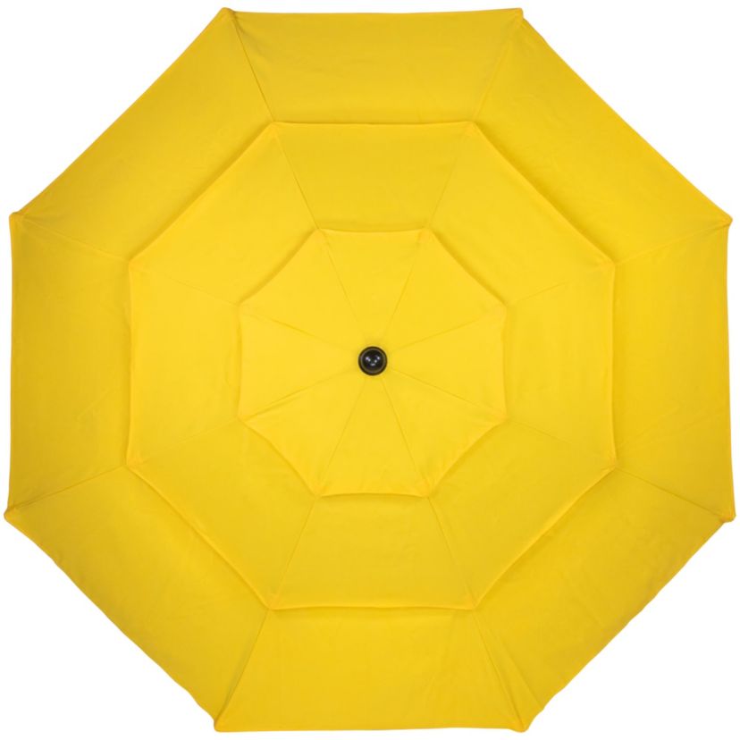 9.75ft Outdoor Patio Market Umbrella with Hand Crank and Tilt  Yellow