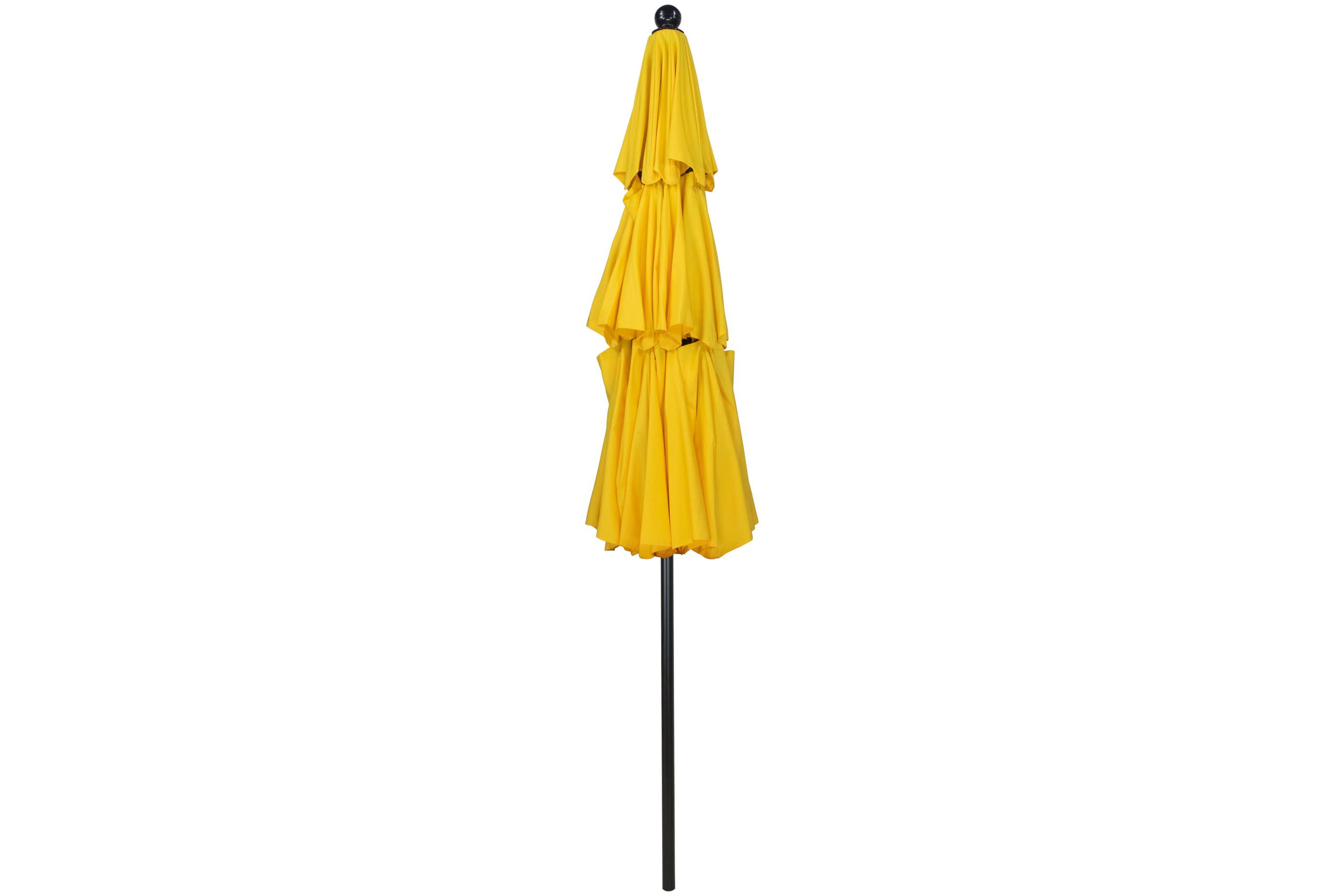 9.75ft Outdoor Patio Market Umbrella with Hand Crank and Tilt  Yellow