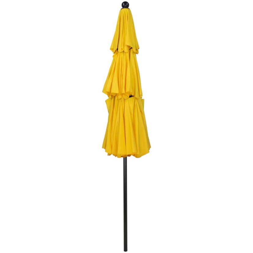 9.75ft Outdoor Patio Market Umbrella with Hand Crank and Tilt  Yellow