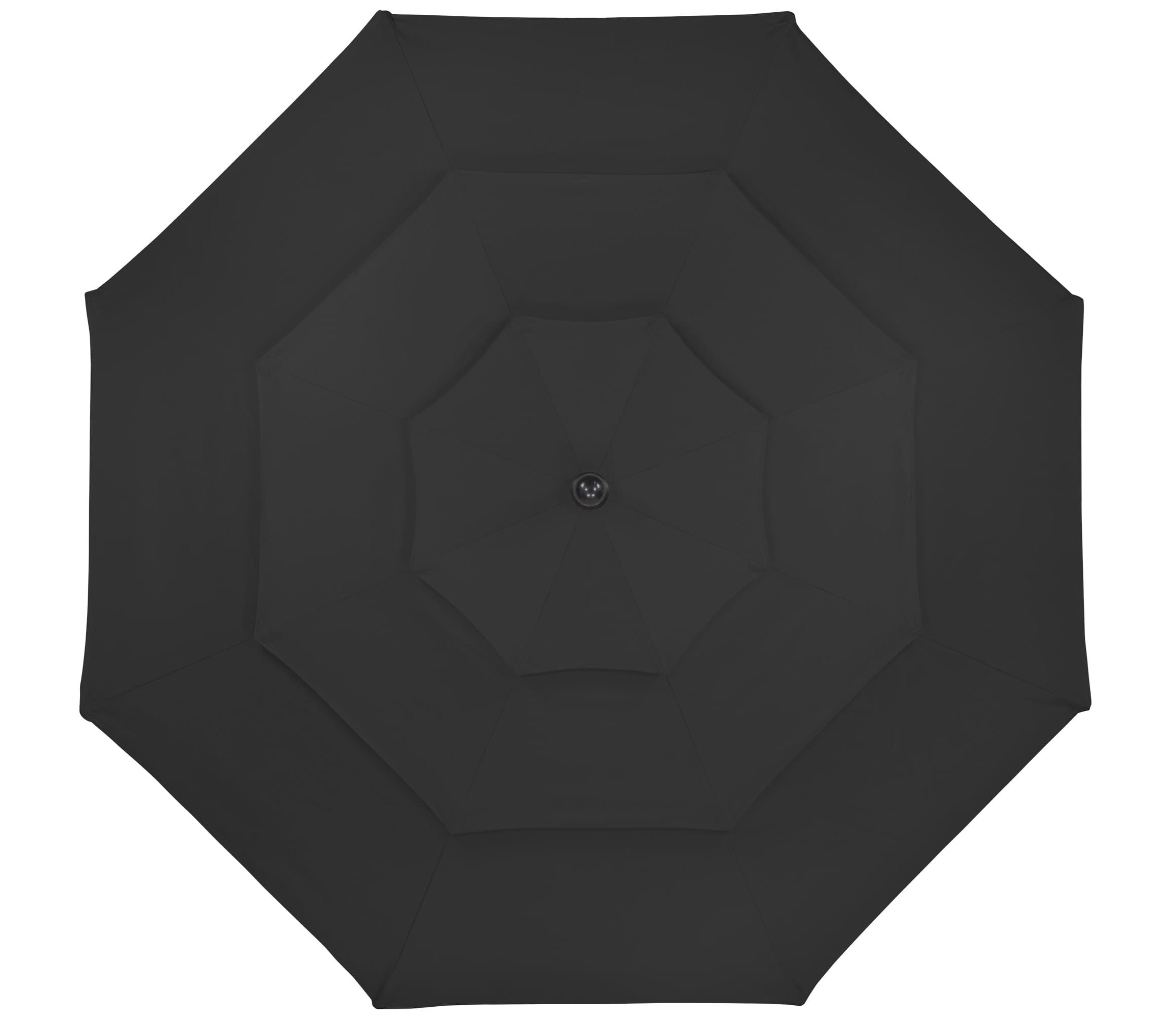 9.75ft Outdoor Patio Market Umbrella with Hand Crank and Tilt  Black