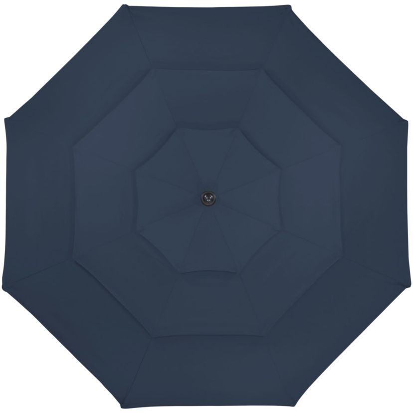 9.75ft Outdoor Patio Market Umbrella with Hand Crank and Tilt  Navy Blue
