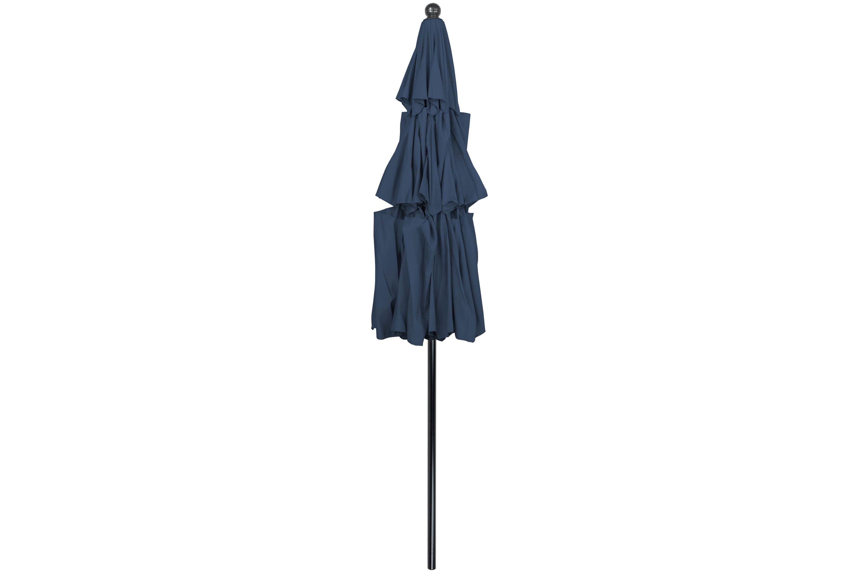 9.75ft Outdoor Patio Market Umbrella with Hand Crank and Tilt  Navy Blue