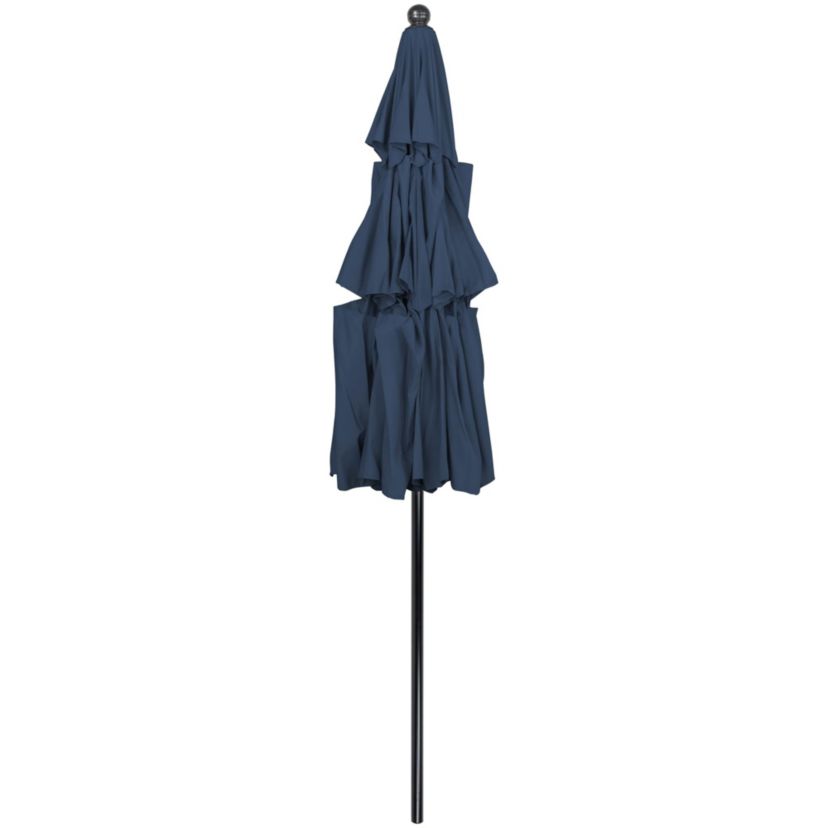 9.75ft Outdoor Patio Market Umbrella with Hand Crank and Tilt  Navy Blue