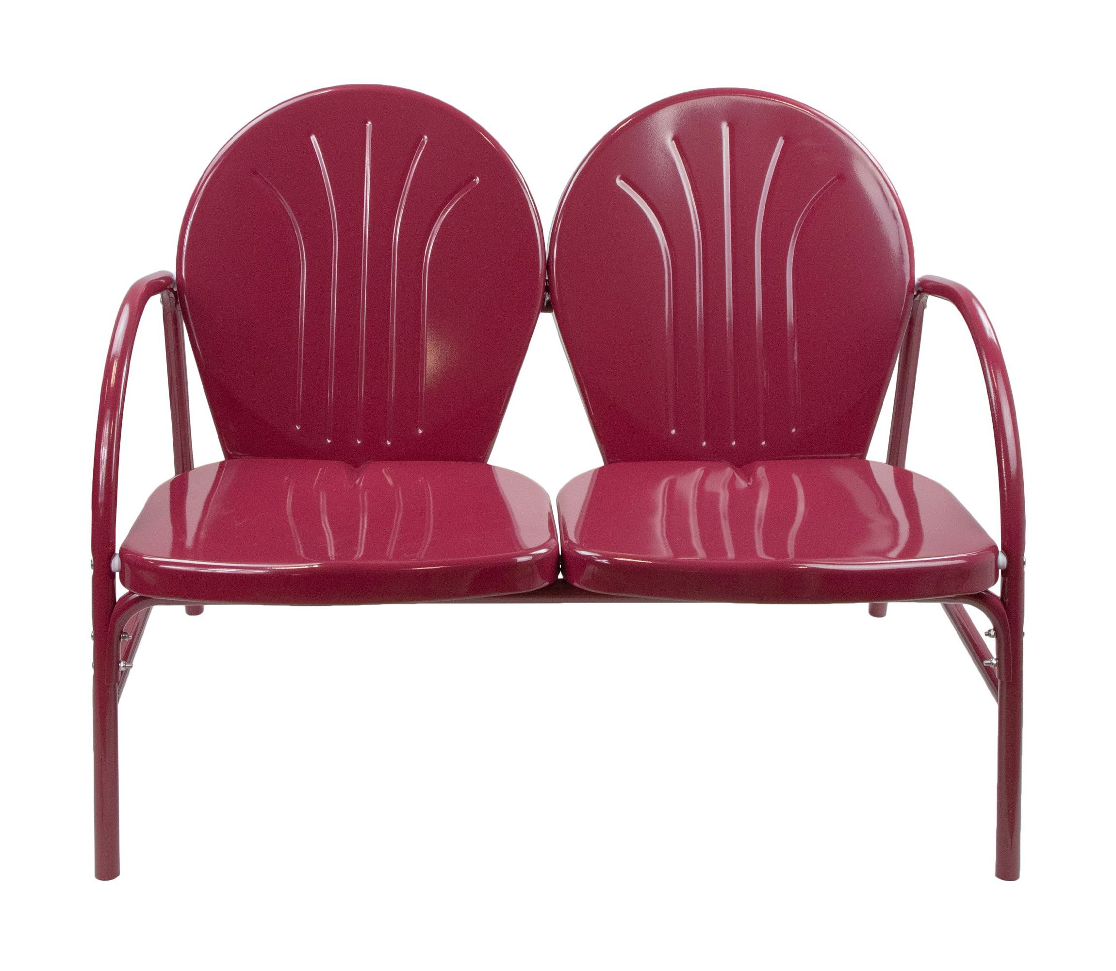 42" Outdoor Retro Tulip Loveseat  Mulberry
