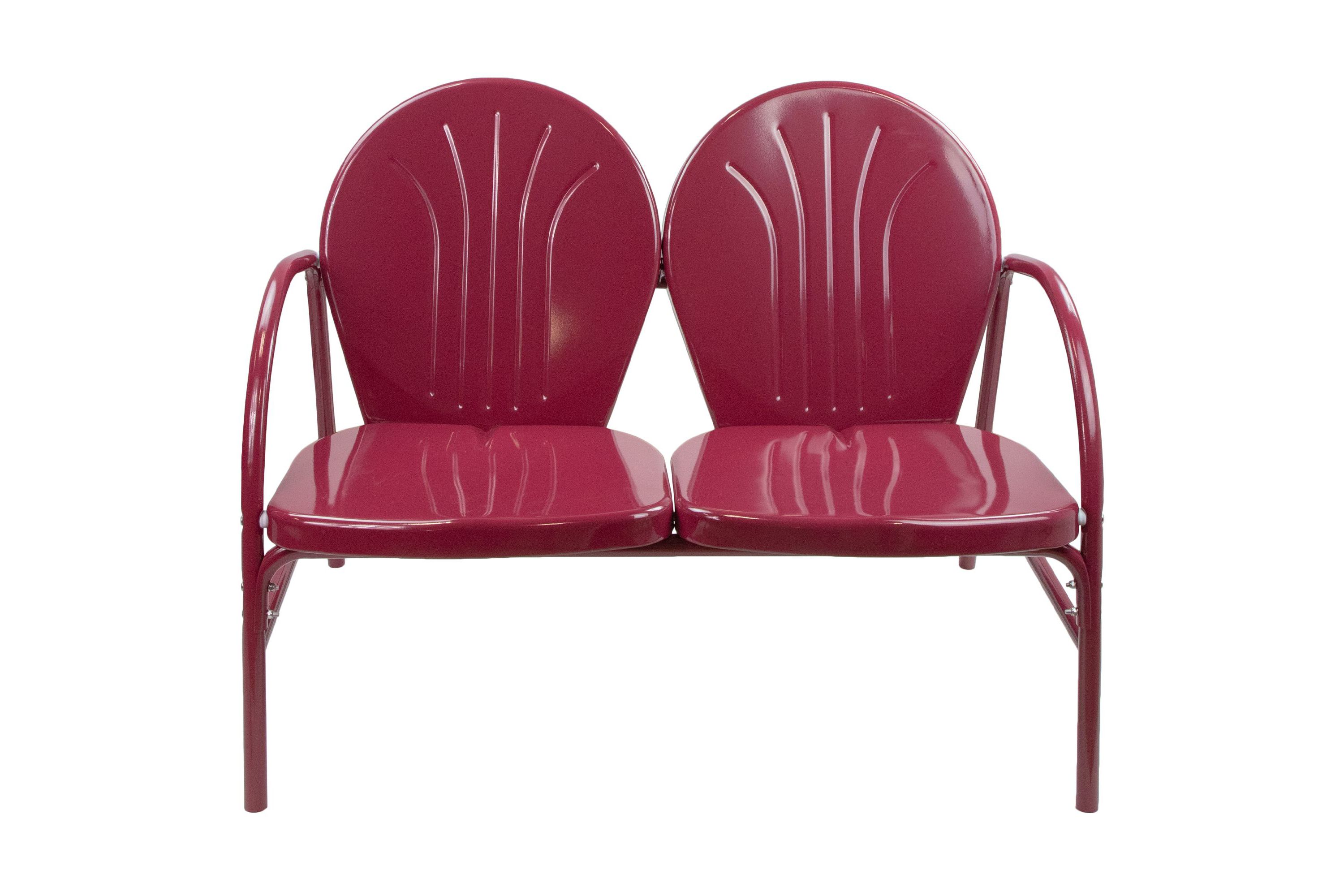 42" Outdoor Retro Tulip Loveseat  Mulberry