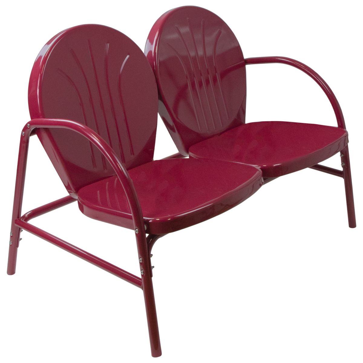 42" Outdoor Retro Tulip Loveseat  Mulberry