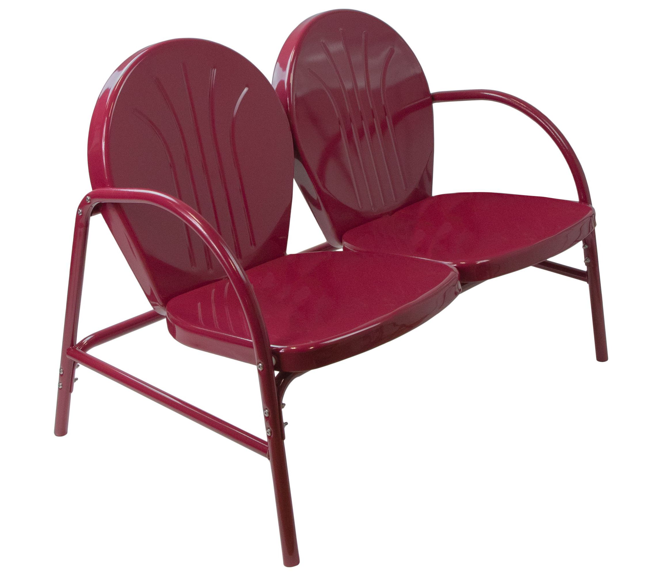 42" Outdoor Retro Tulip Loveseat  Mulberry