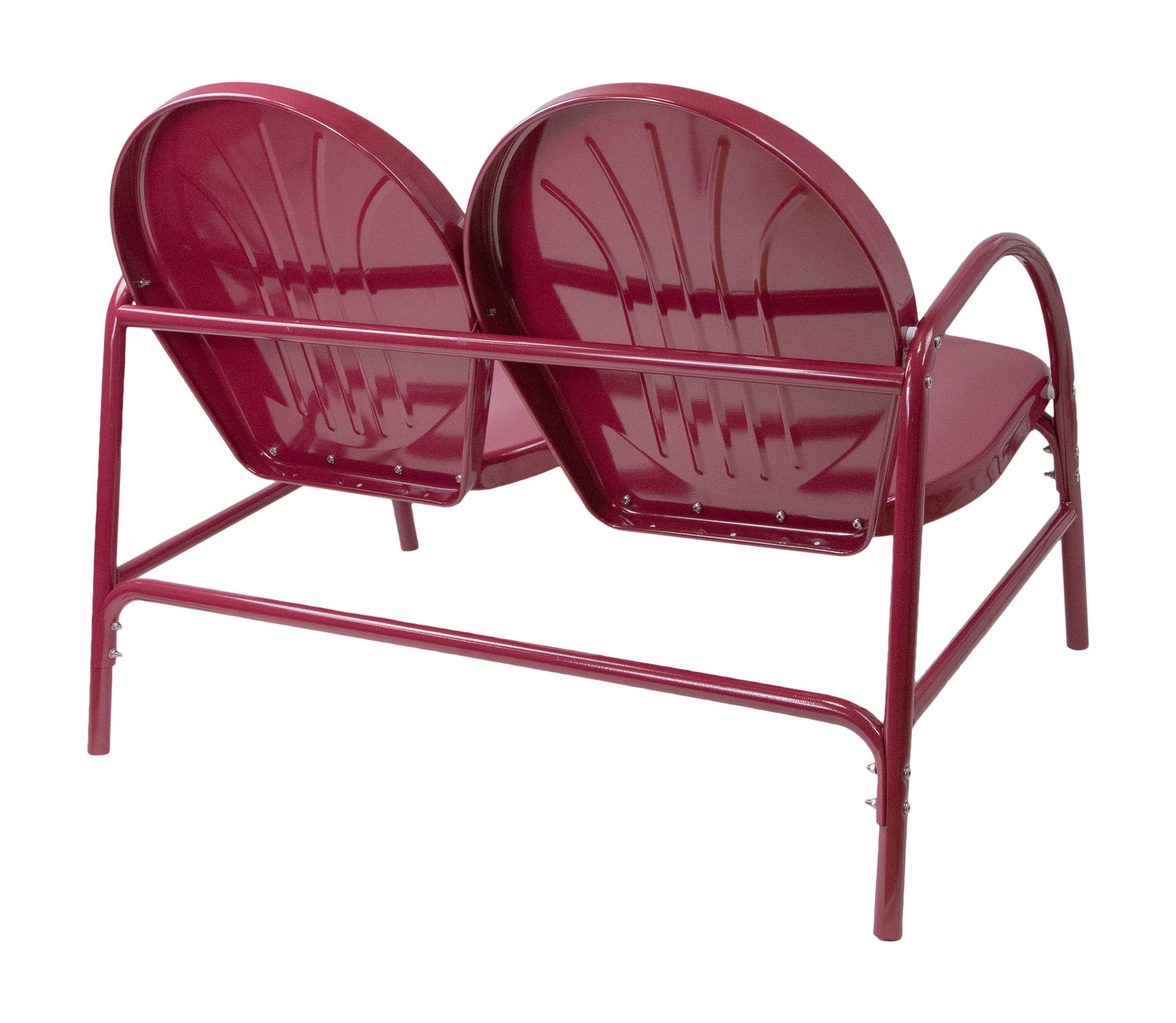 42" Outdoor Retro Tulip Loveseat  Mulberry