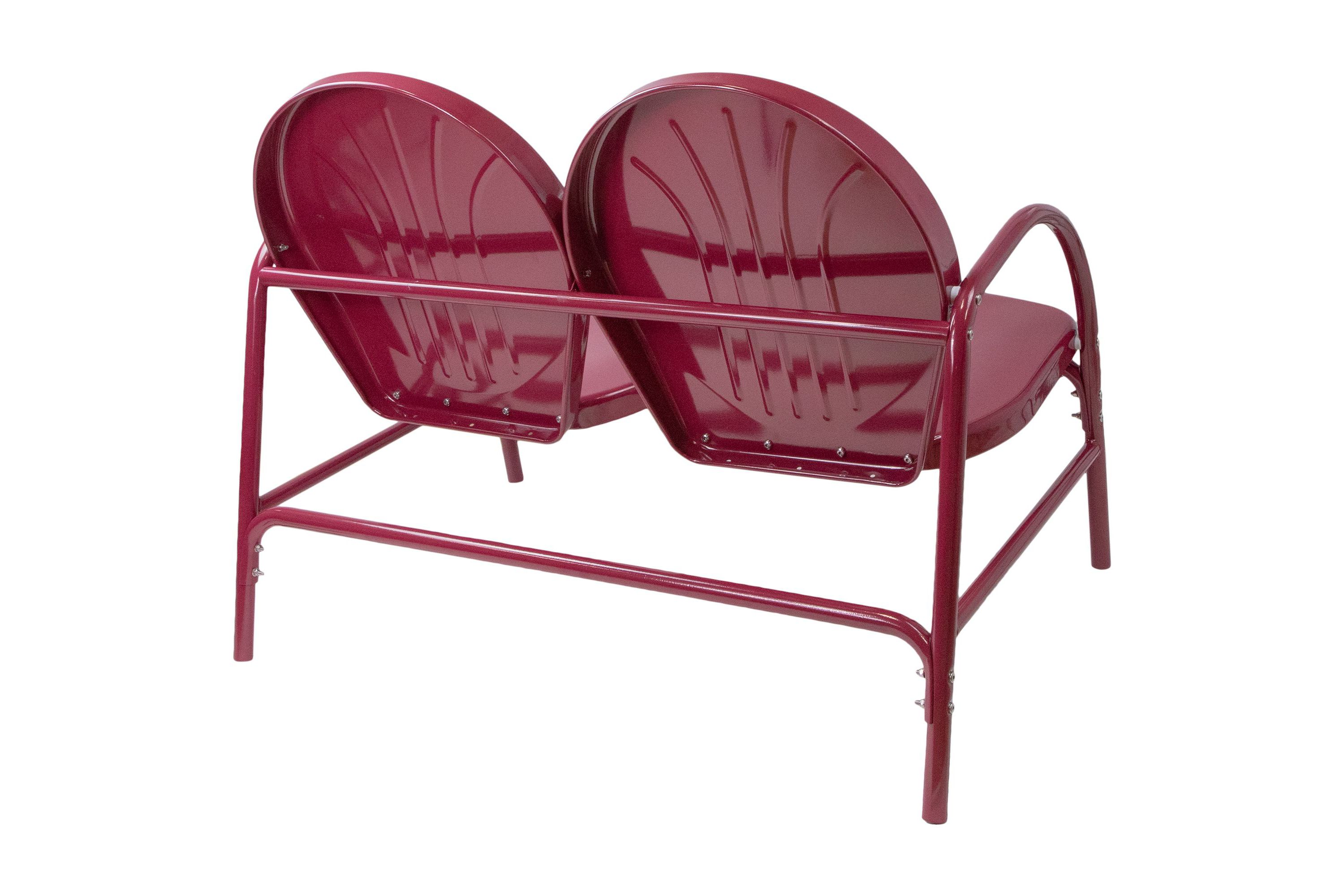 42" Outdoor Retro Tulip Loveseat  Mulberry
