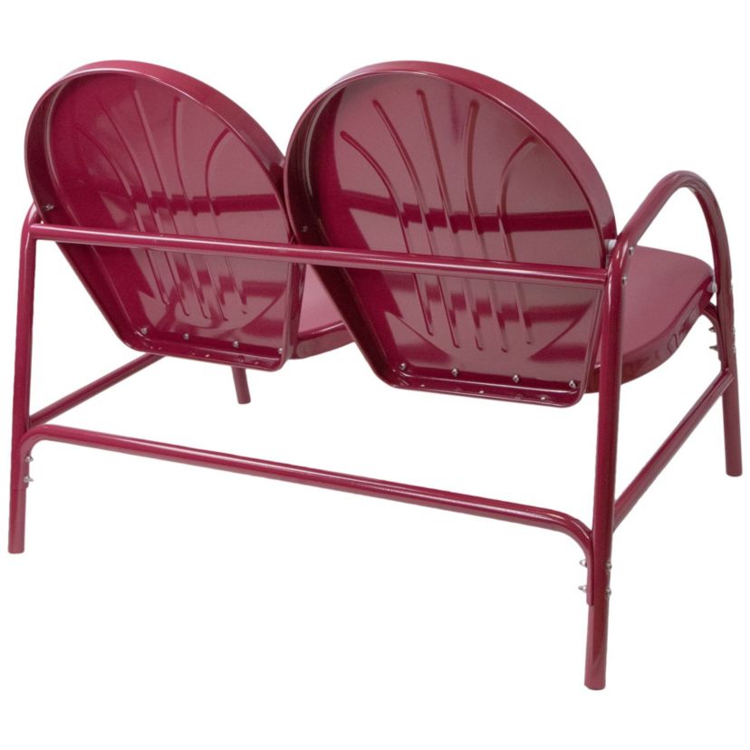 42" Outdoor Retro Tulip Loveseat  Mulberry
