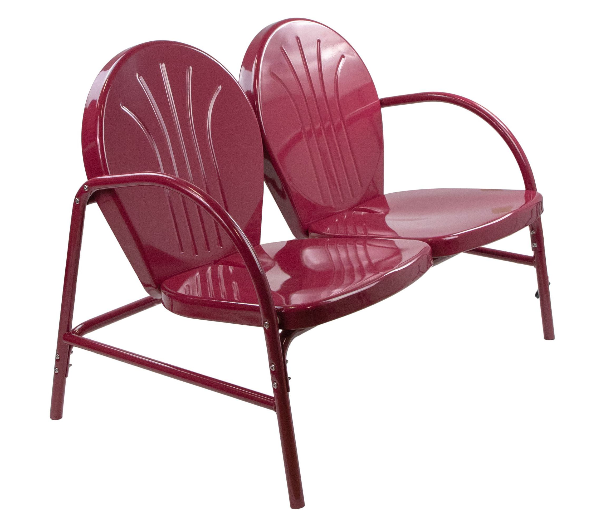 42" Outdoor Retro Tulip Loveseat  Mulberry