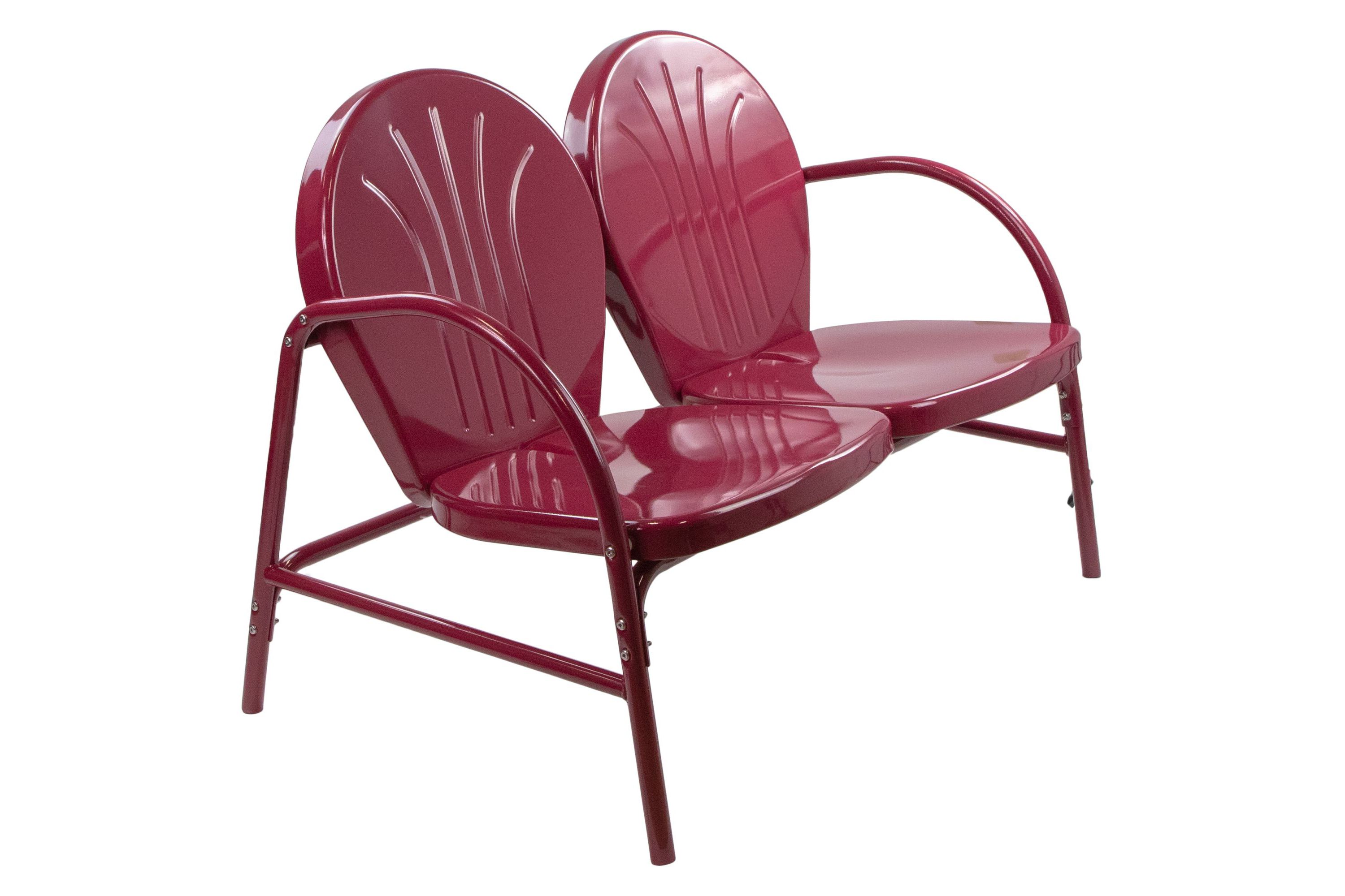 42" Outdoor Retro Tulip Loveseat  Mulberry