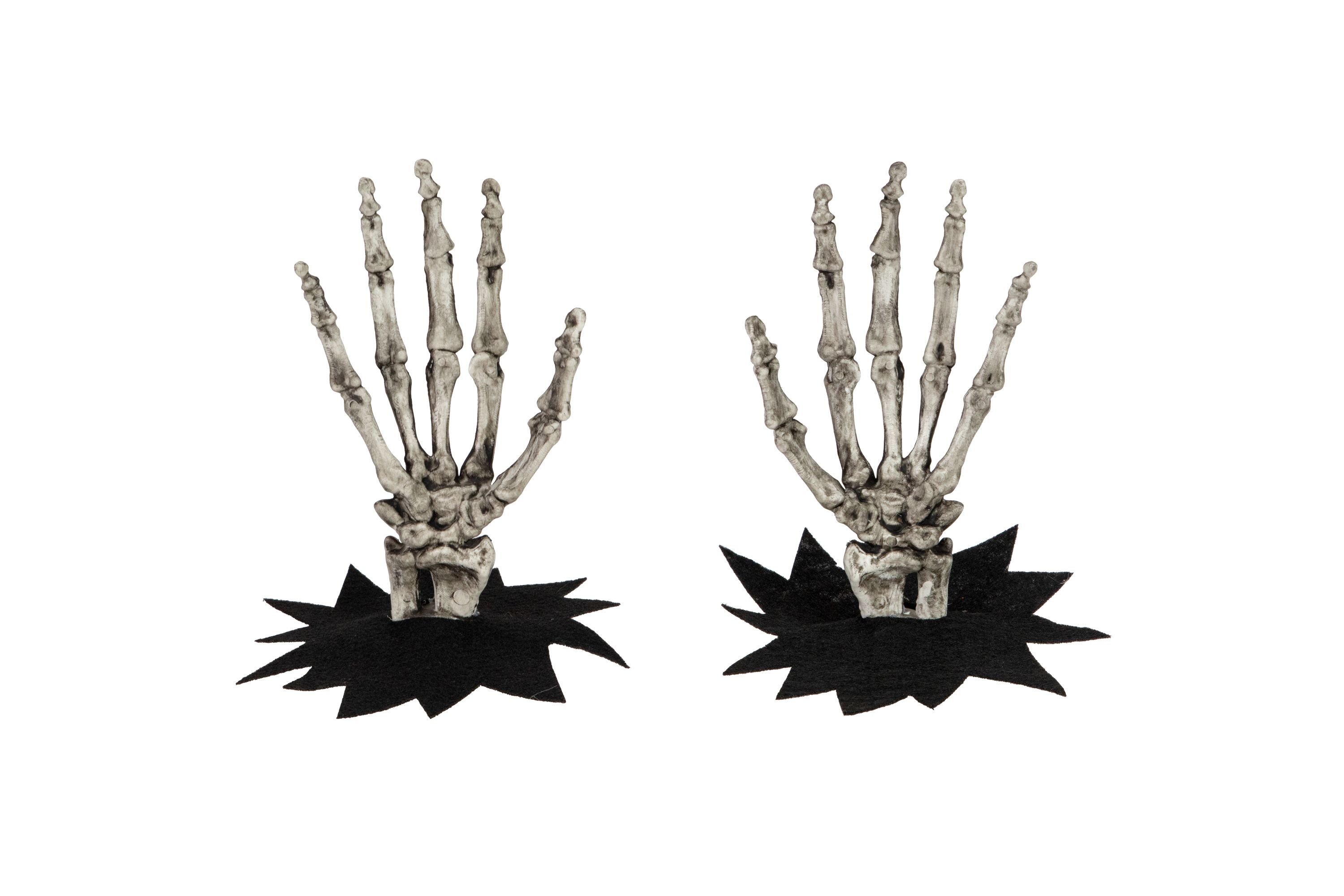 7" Skeleton Hands Halloween Window Decoration