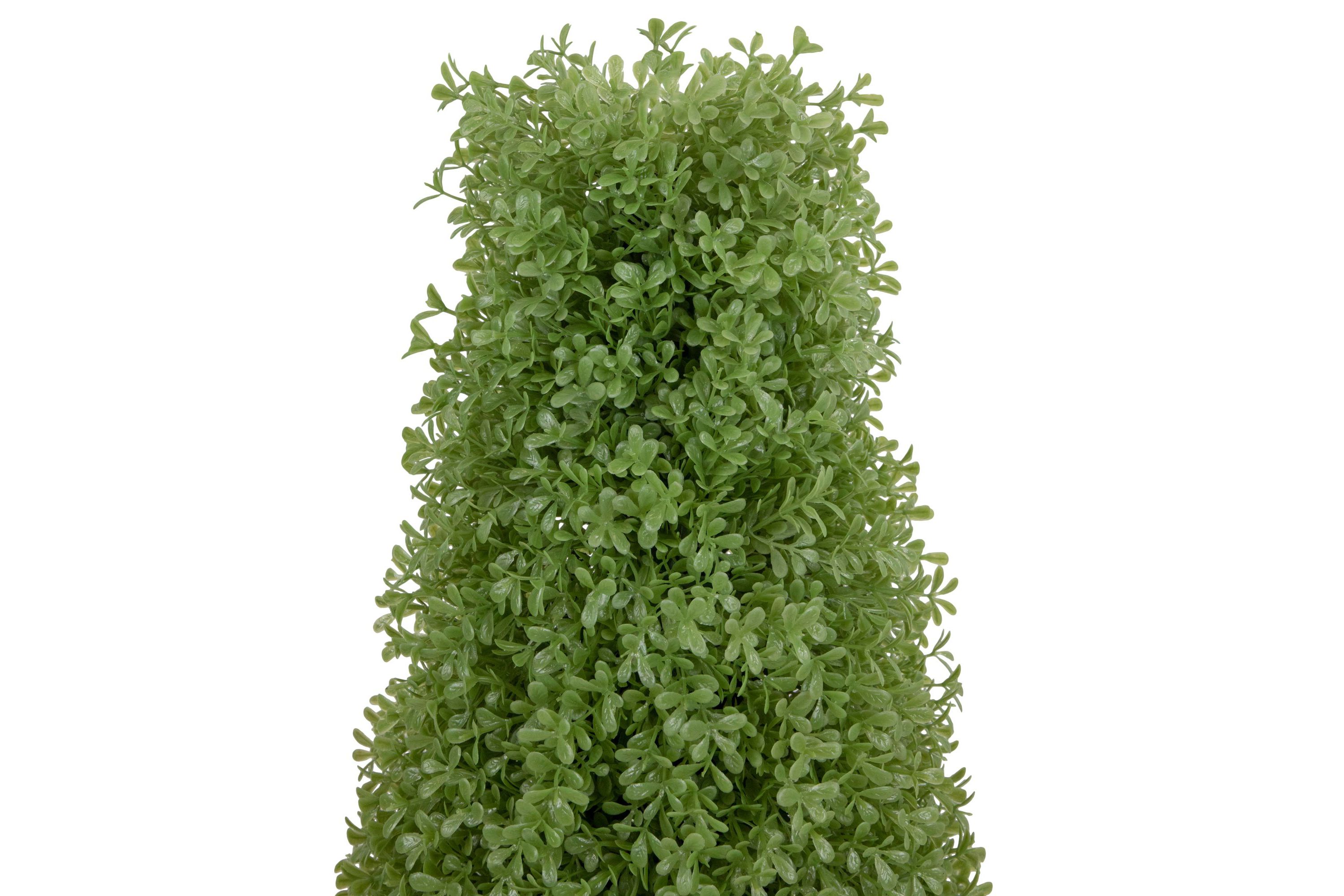3 Artificial Boxwood Cone Topiary Tree with Round Pot  Unlit